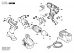 Bosch 0 601 916 420 Gsr 14,4 V Batt-Oper Screwdriver 14.4 V / Eu Spare Parts